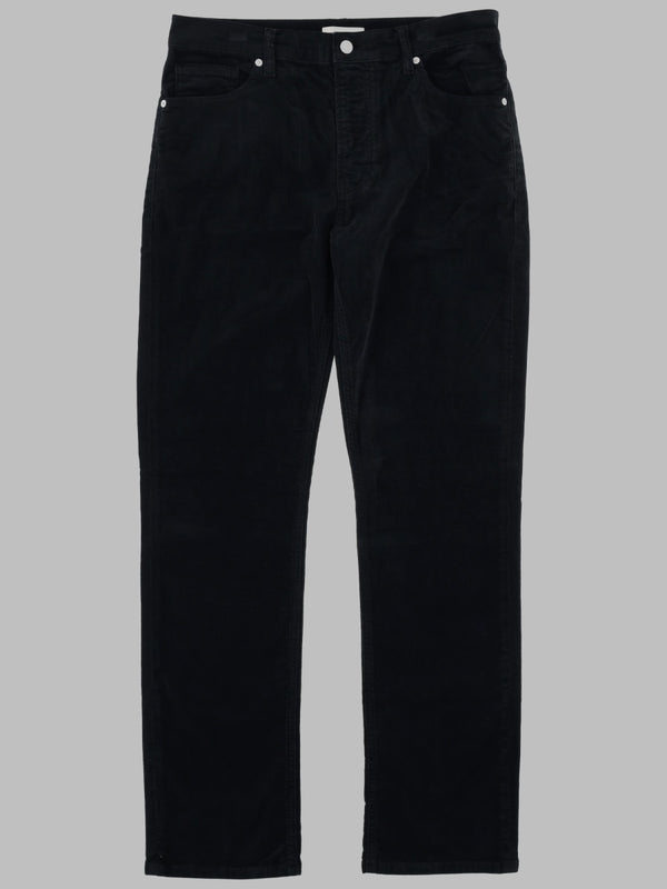 Trousers Modern Straight Corduroy Blue Cotton
