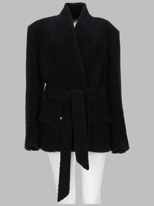 Jacket Syndra Black Wool-Alpaca Trench & Raincoats