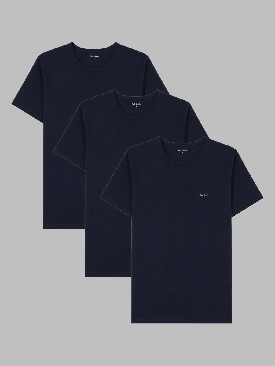 Cotton Underwear T-Shirt 3-Pack Blue Organic