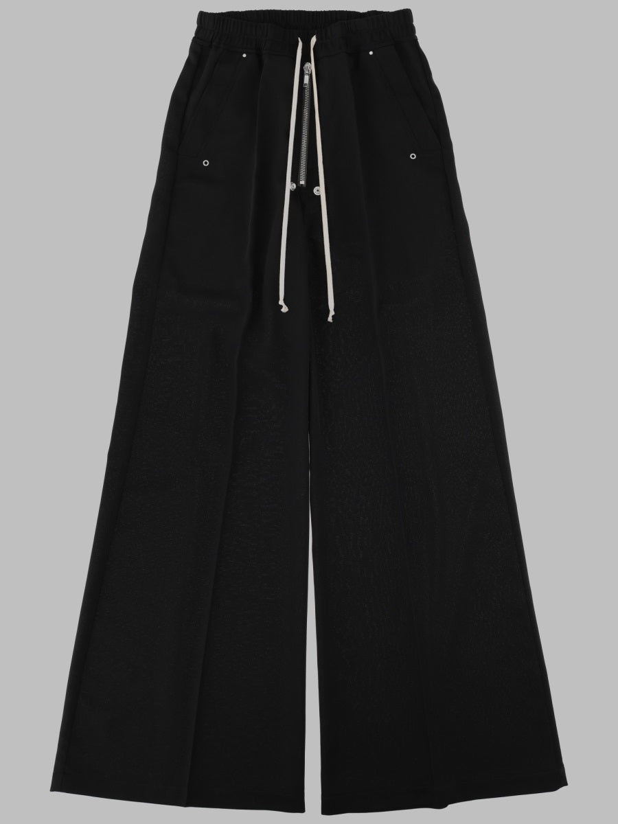 Trousers Wide Bela Black Cotton Elastane