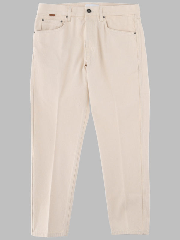 Cotton Denim Trousers Beige