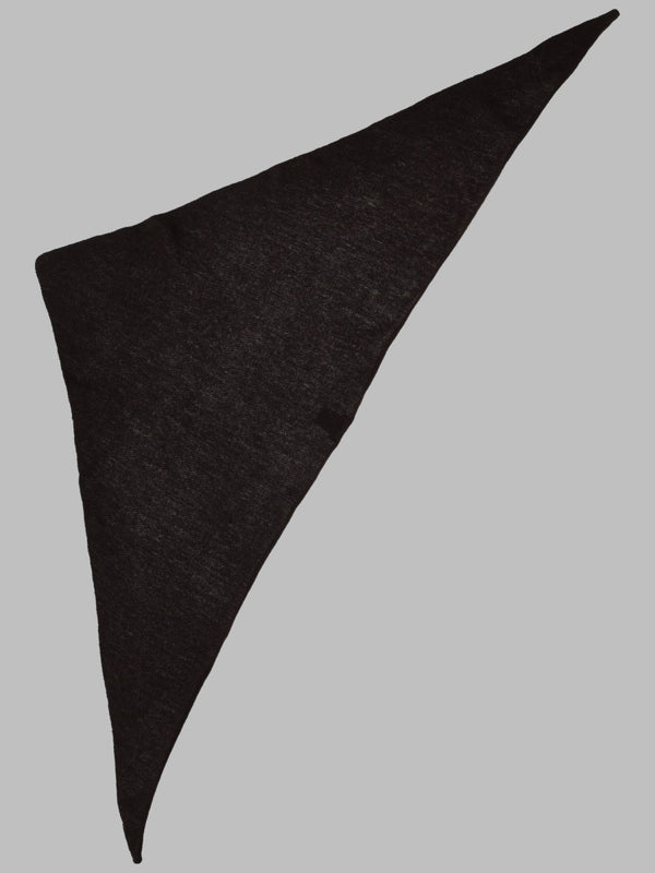 Triangular Knit Scarf Brown Merino Wool