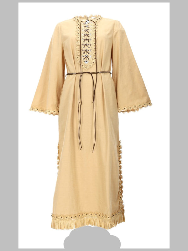 Midi Dress Mahon Beige Cotton