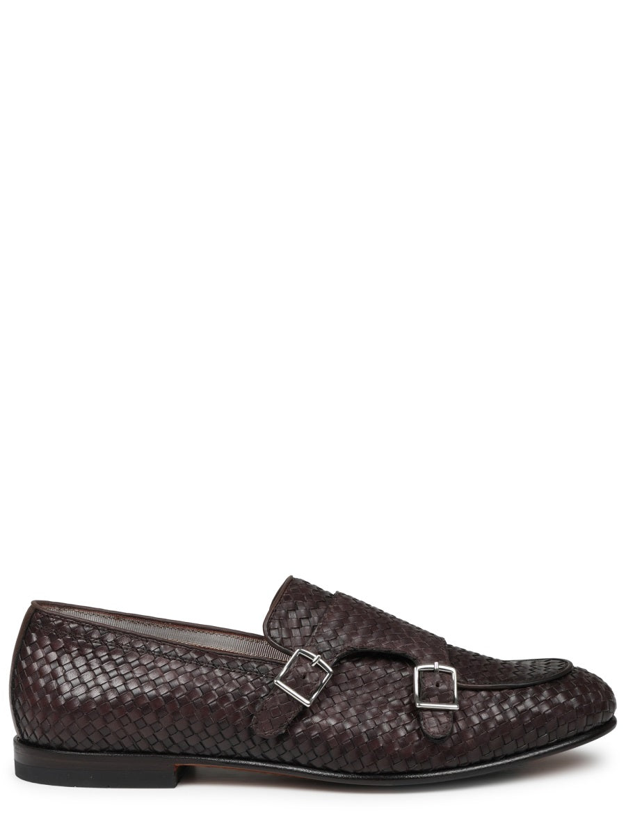 Leather Loafers Mirto Intrecciato Dark Brown Calf