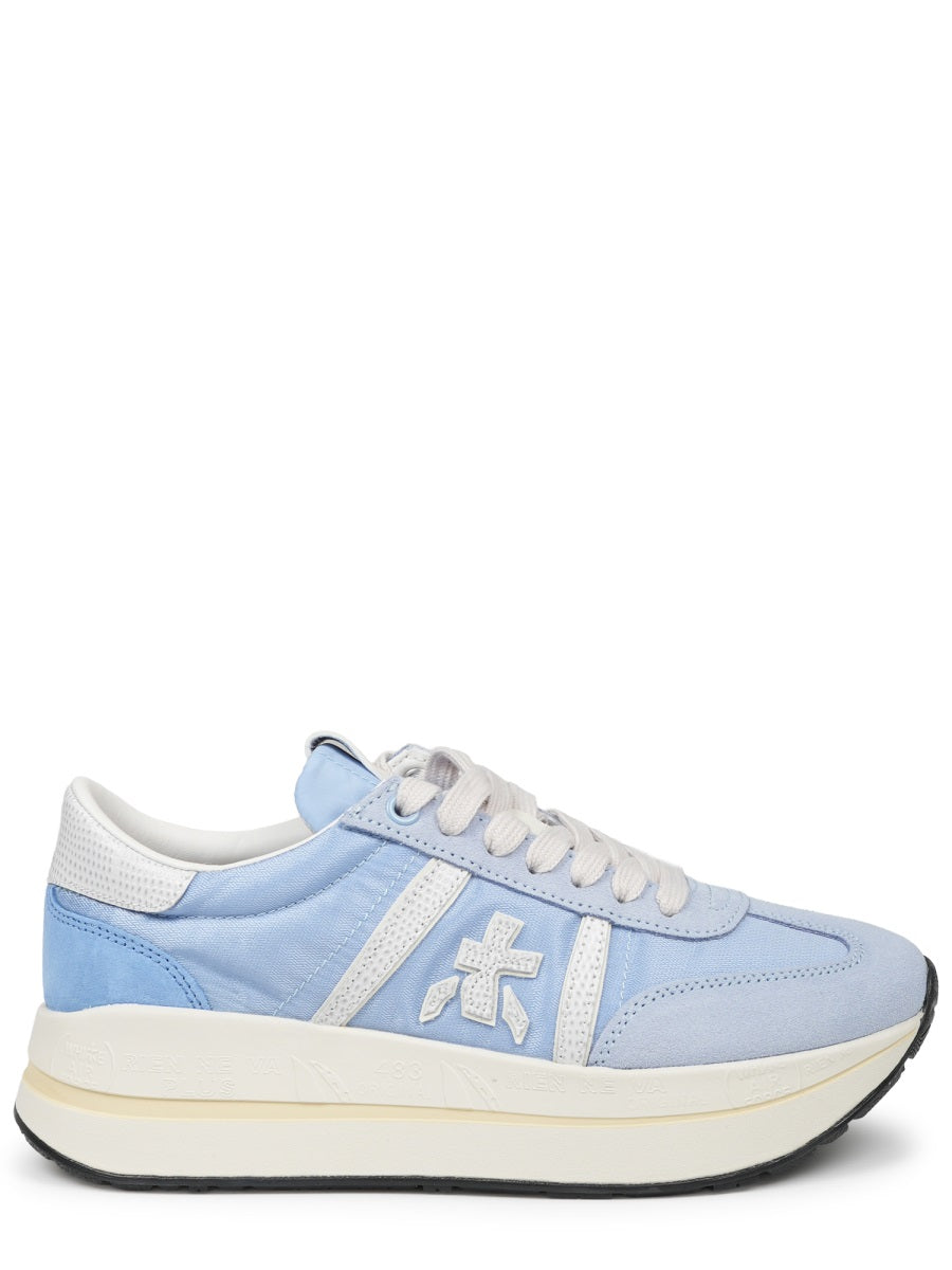Sneakers Bethcoin Baby Blue Calf Leather Trainers