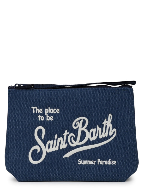Clutch Bag Aline Blue Cotton