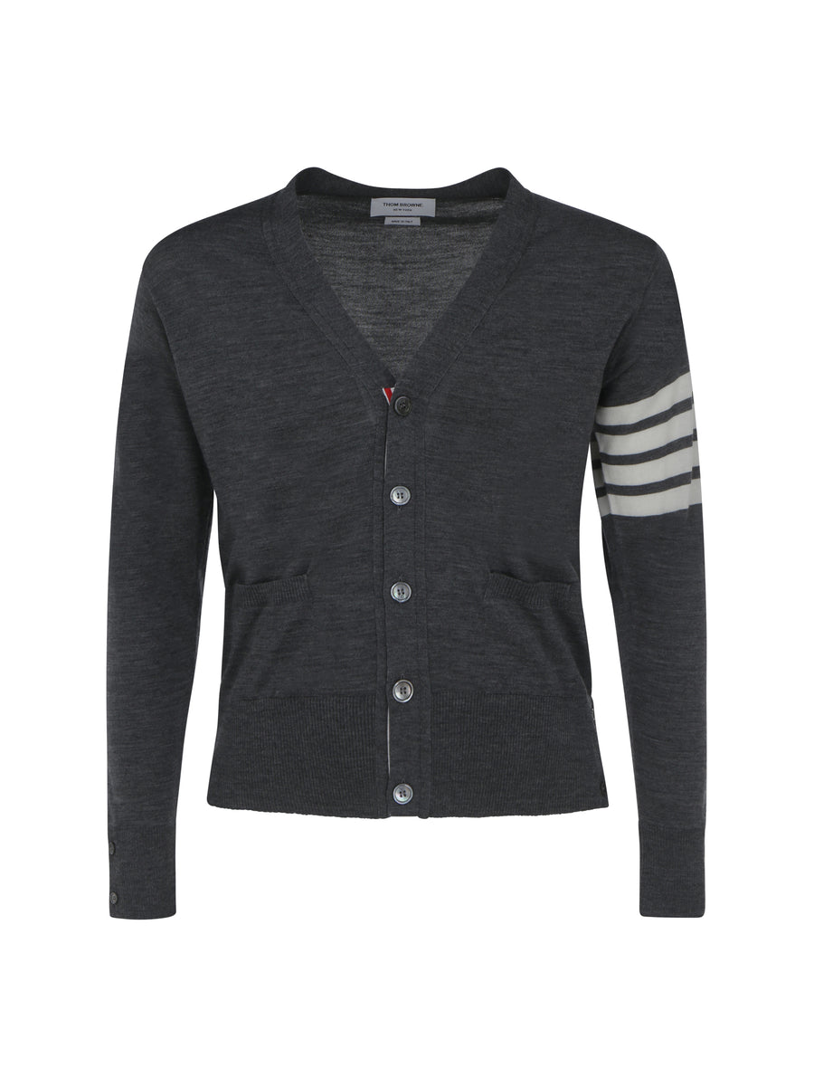 Fleece Wool Cardigan Med Grey