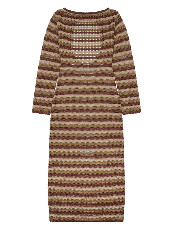 Dress Robyn Crochet Gold Viscose