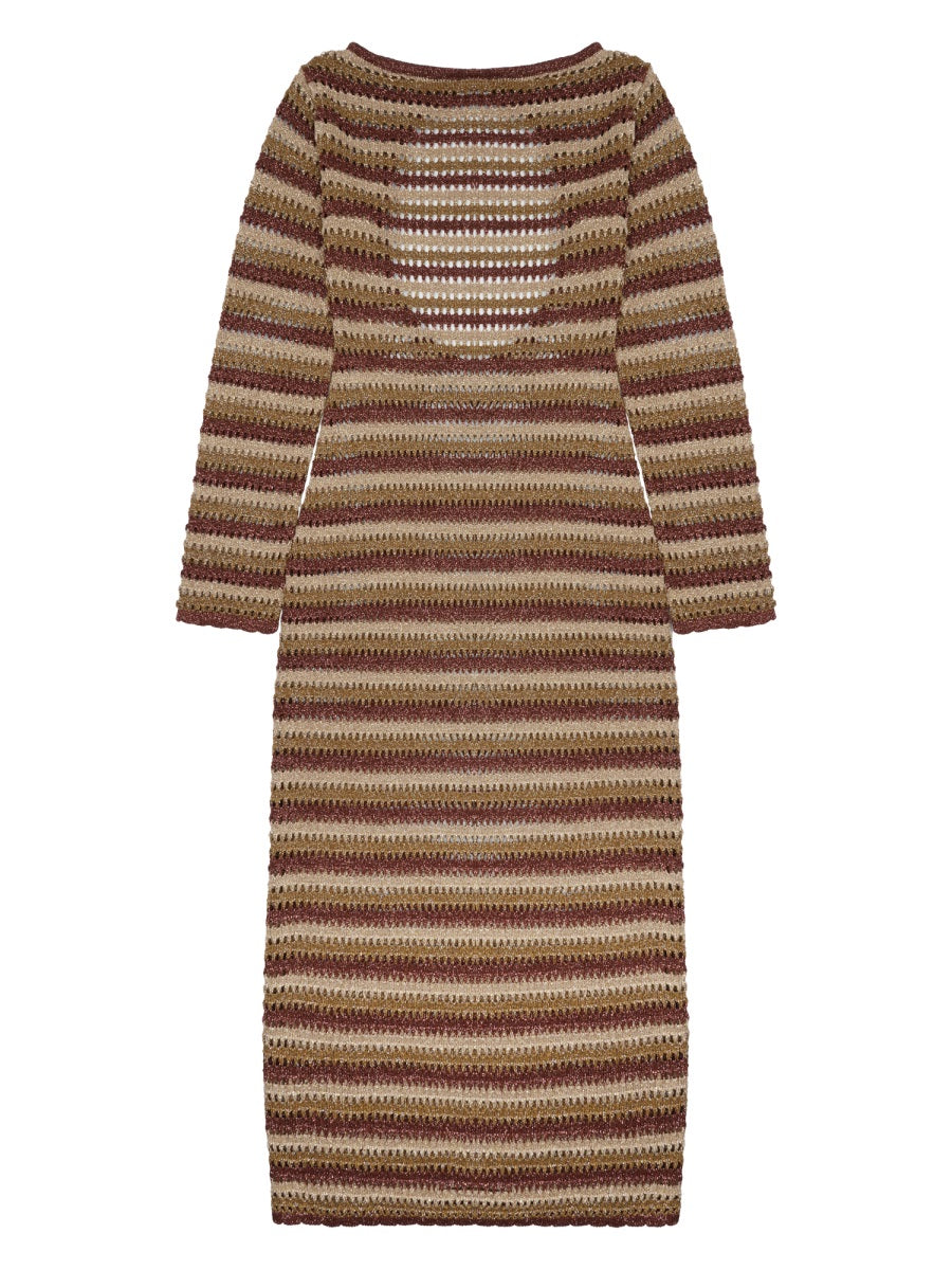 Dress Robyn Crochet Gold Viscose