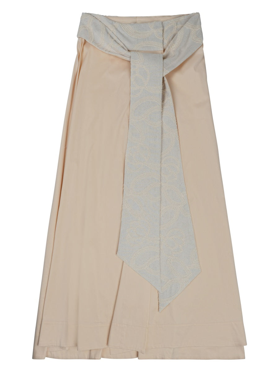 Skirt Tika Beige Linen / Ramie Polyester