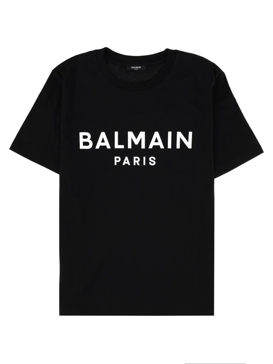 T-Shirt With Logo Print Black Cotton T-shirts