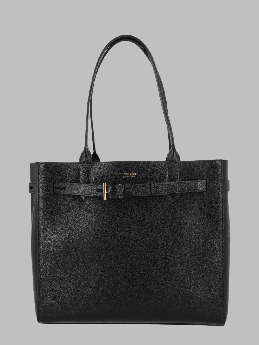 Tote Bag Audrey Black Leather Calf Handbags