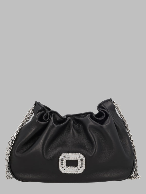 Shoulder Bag Micro Pilgrim Black Leather Lambskin