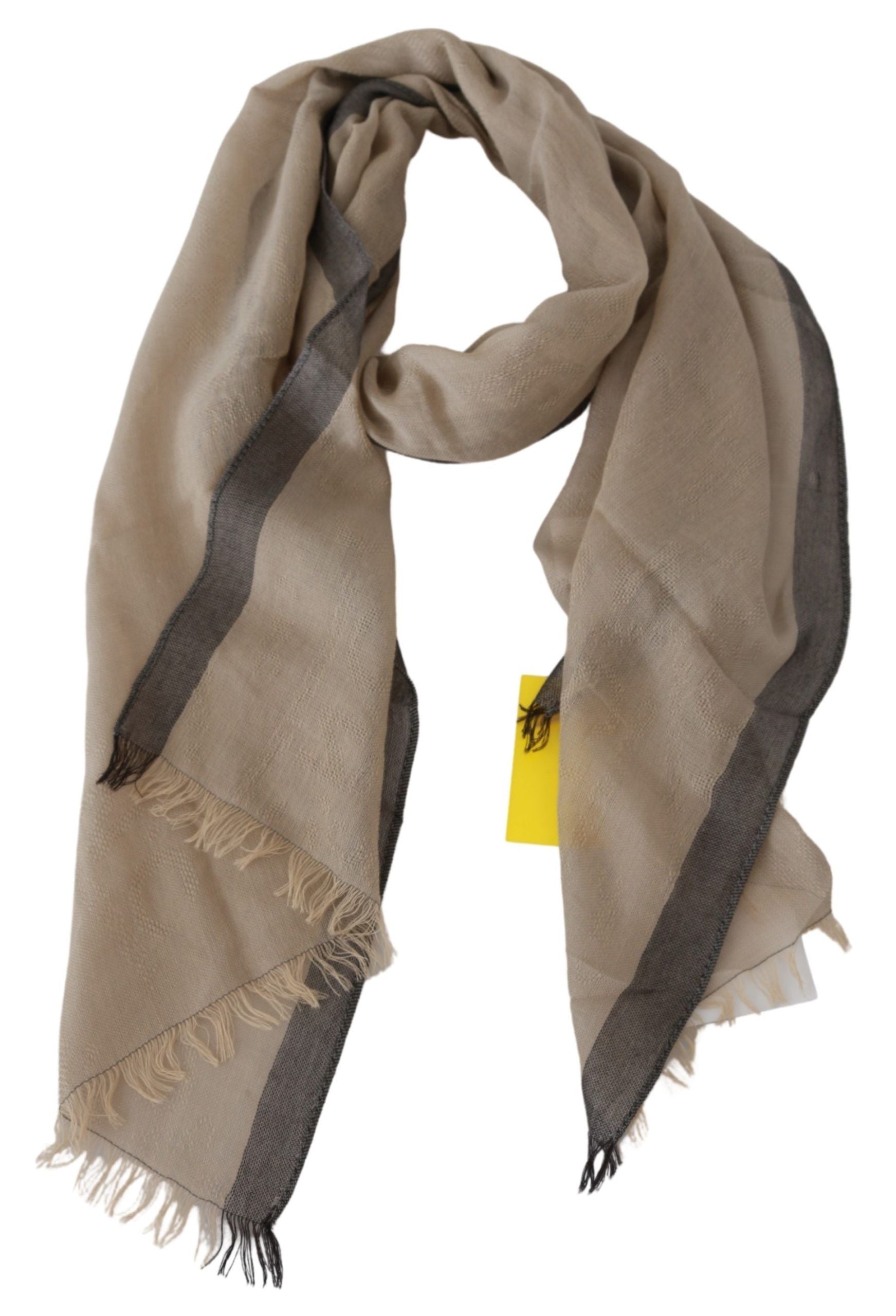 Costume National 100% Cotton scarf in beige — view 5
