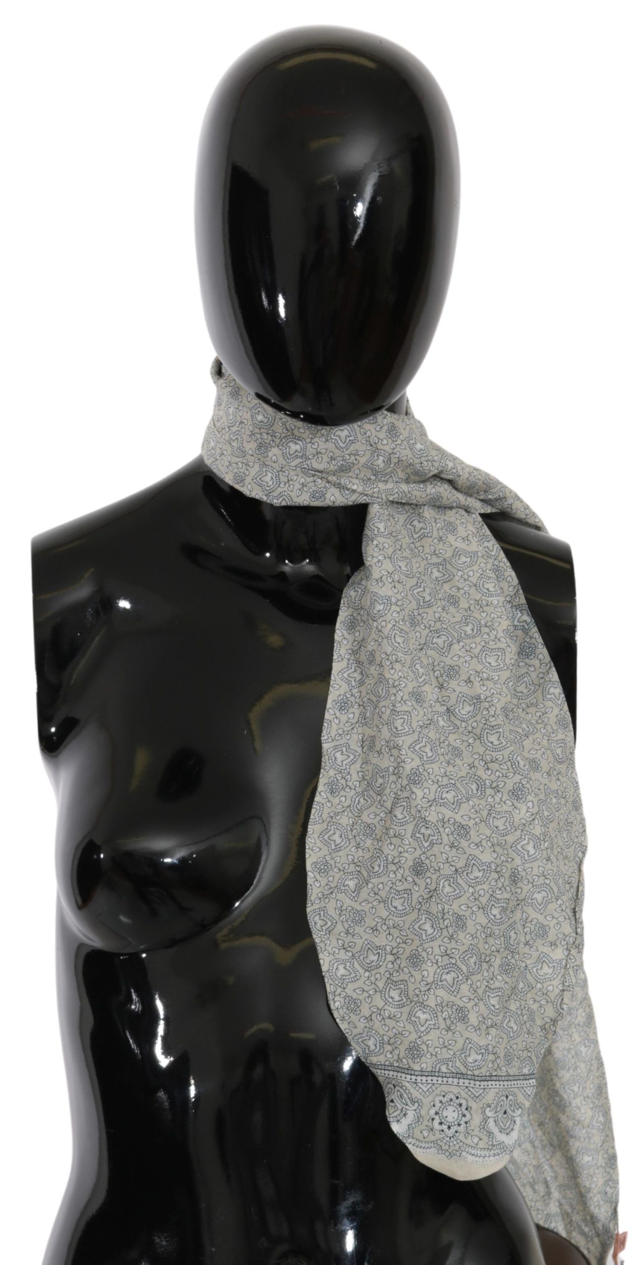 Ermanno Scervino 100% Cotton scarf in beige — view 3
