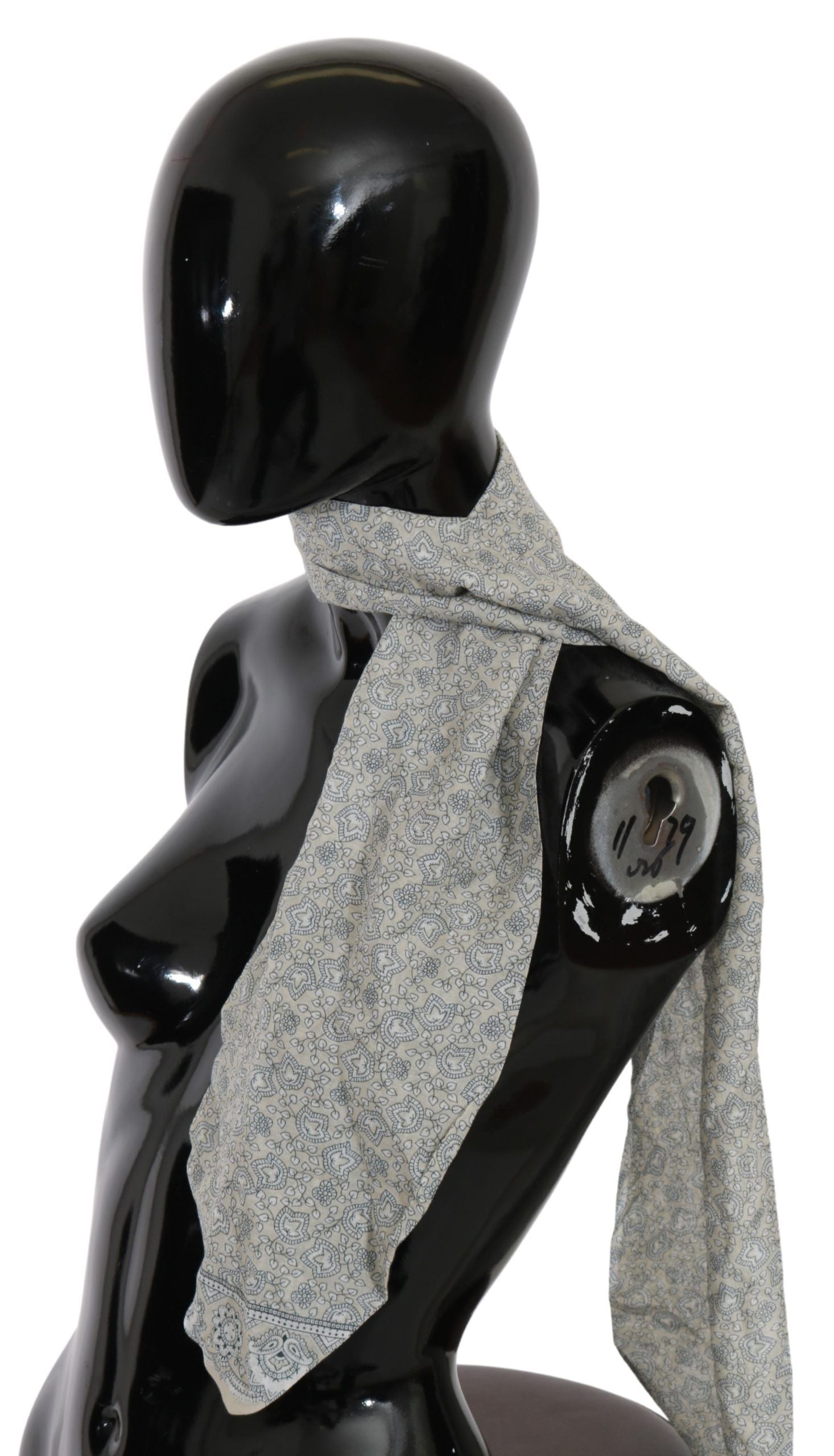 Ermanno Scervino 100% Cotton scarf in beige — view 4
