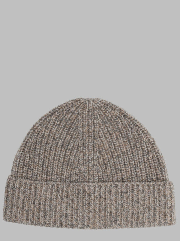 Ribbed Wool Beanie Grey Hat