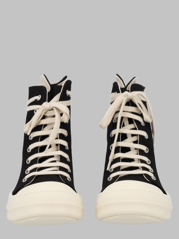 Denim Sneakers Black Cotton Trainers