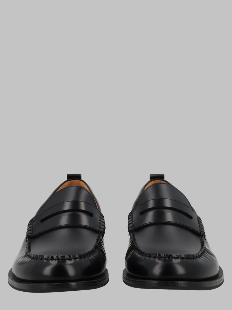 Leather Loafers Black Cowhide