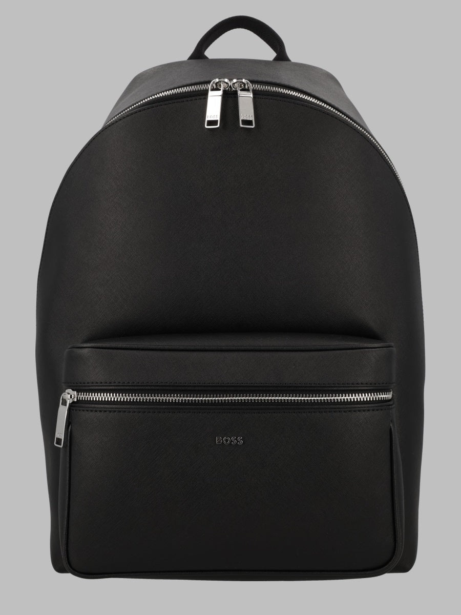 Backpack Northon Black Leather Bonded Backpacks