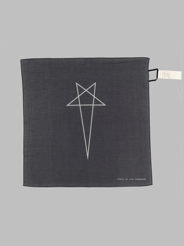 Printed Cotton Bandana Black Scarf