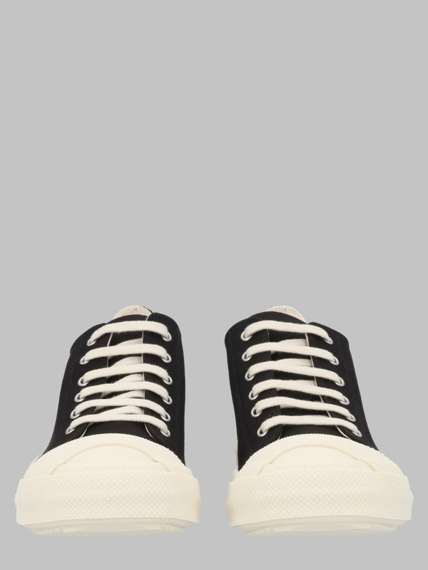Low-Top Sneakers Black Denim Cotton Trainers