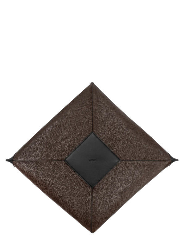 Shoulder Bag Wonton Pebble Leather Brown