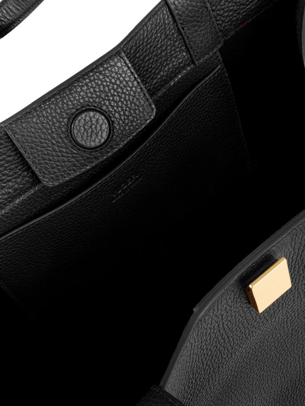 Tote Bag Gyoza Black Leather Handbags