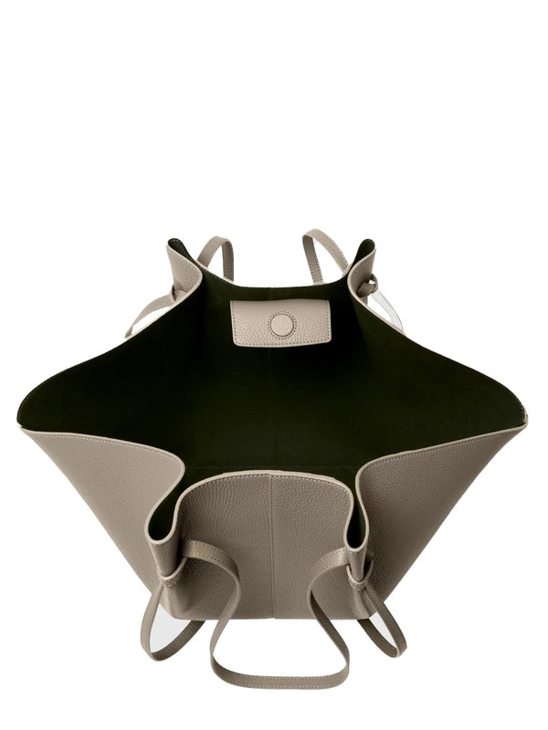 Leather Shoulder Bag Mochi Beige