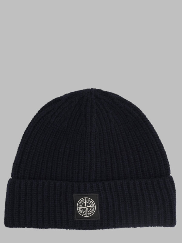 Beanie Hat Blue Virgin Wool