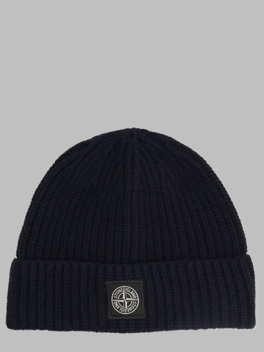 Beanie Hat Blue Virgin Wool