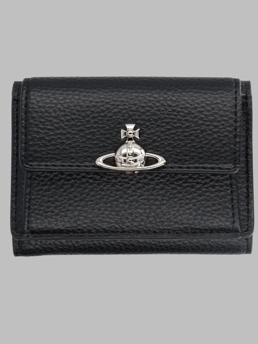 Small Flap Purse Black Polyurethane Handbags