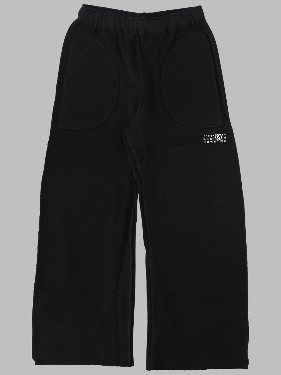 Cotton Sweatpants With Logo And Back Stitching Black Track Pants