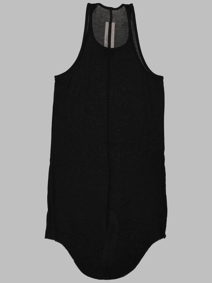 Tank Top Basic Rib Black Cotton