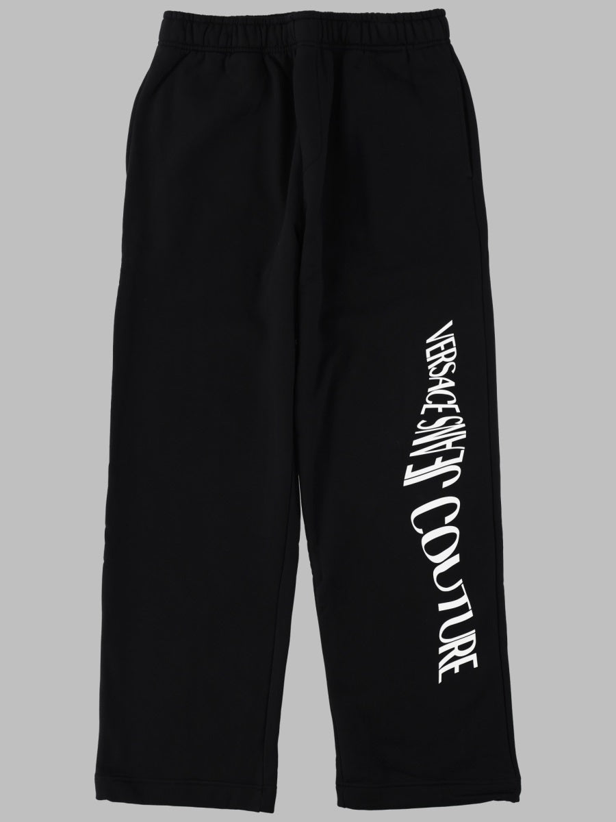 Track Pants Liquify Rubber Black Cotton Trousers
