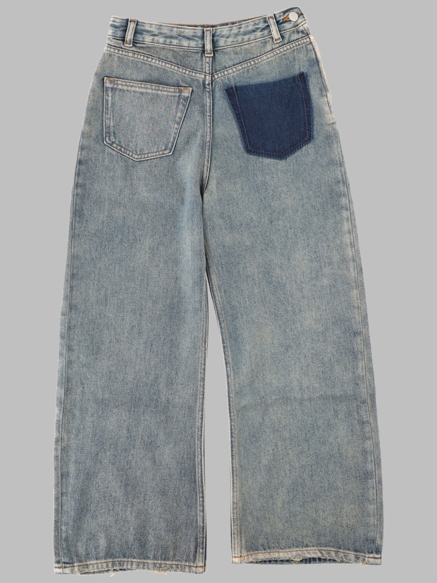Regular Fit Jeans With Contrast Front Pocket Grey Cotton