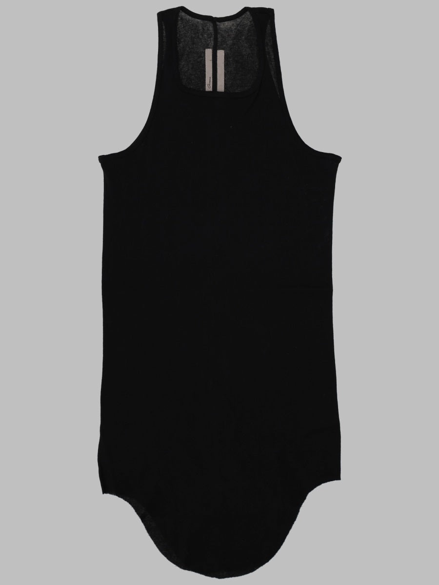 Tank Top Basic Rib Black Cotton