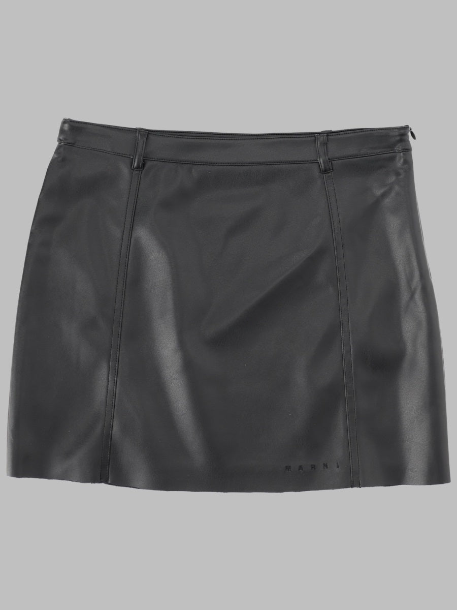 Mini Skirt Black Faux Leather