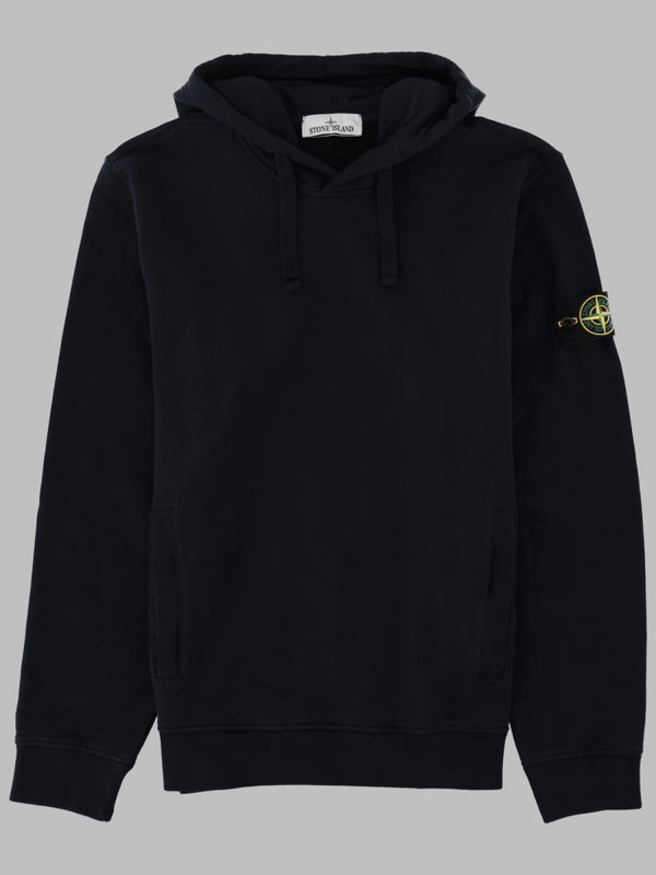 Logo Patch Cotton Sweatshirt Blue Sweatshirts