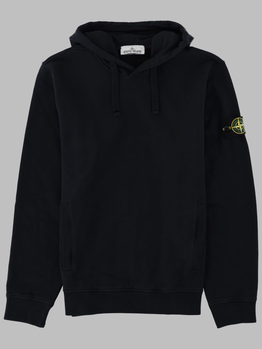 Logo Patch Cotton Sweatshirt Blue Sweatshirts