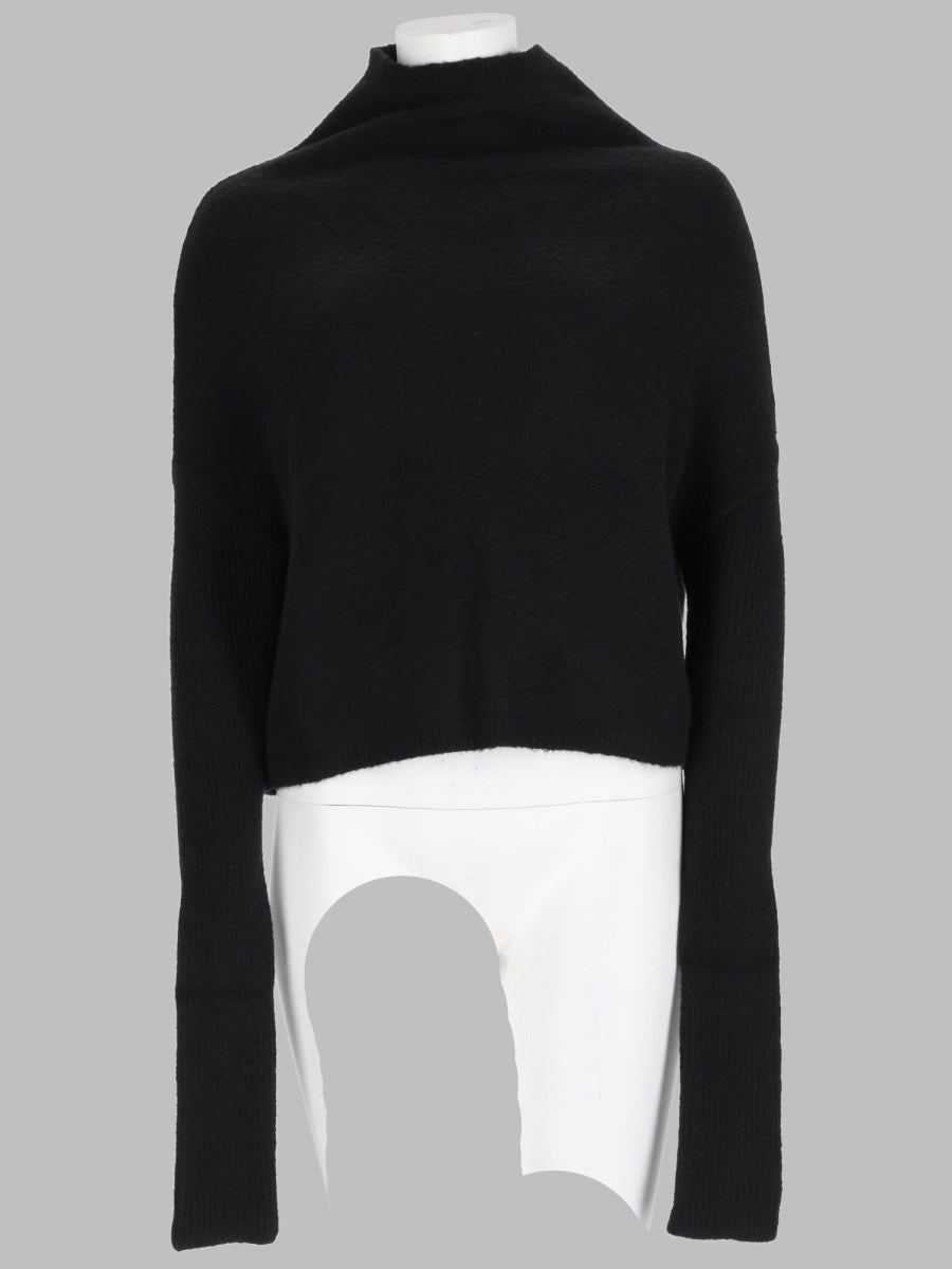 Knit Jumper Ls Crater Black Wool Jumpers