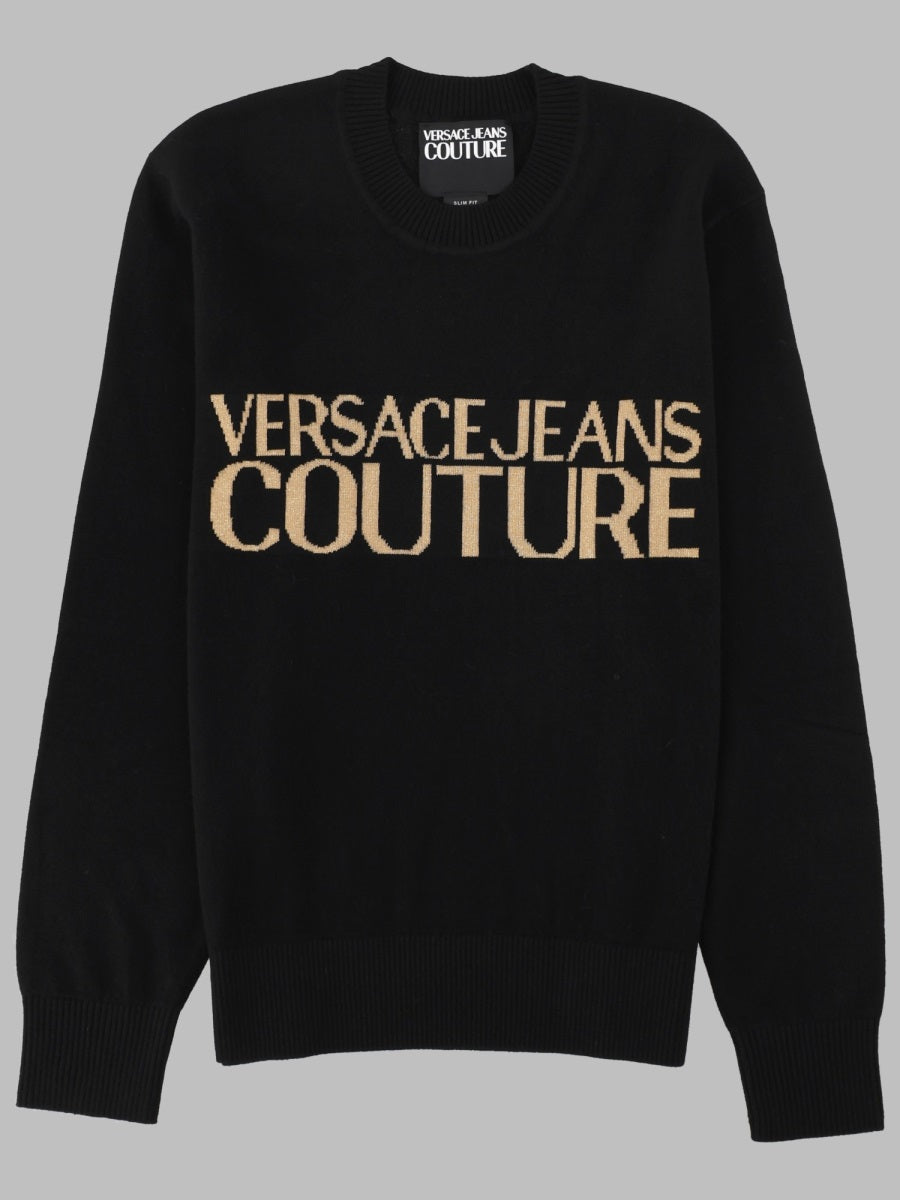 Knit Jumper With Logo Black Jumpers