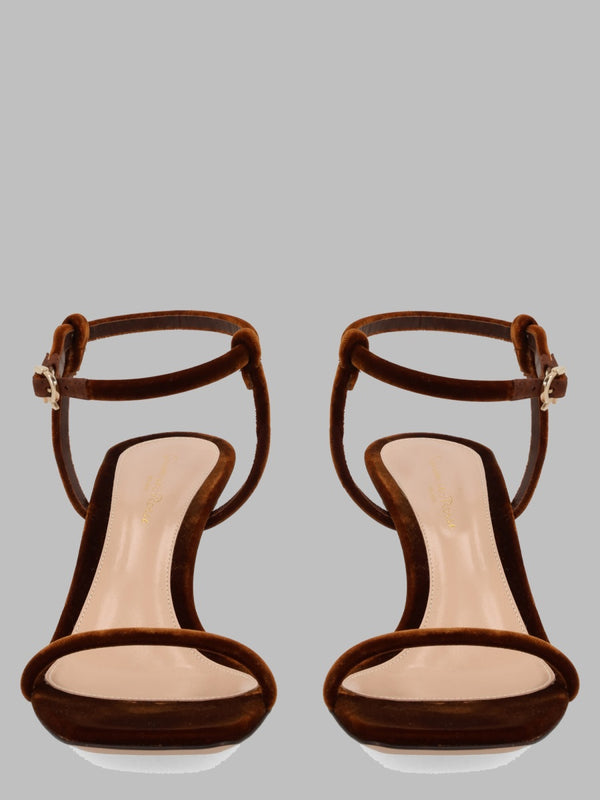 Sandals Mayfair Velvet Brown Textile