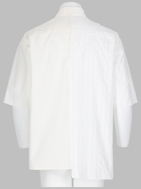 Asymmetrical Cotton Shirt White