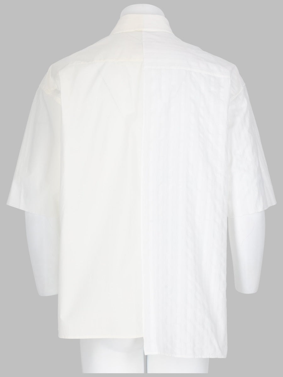 Asymmetrical Cotton Shirt White