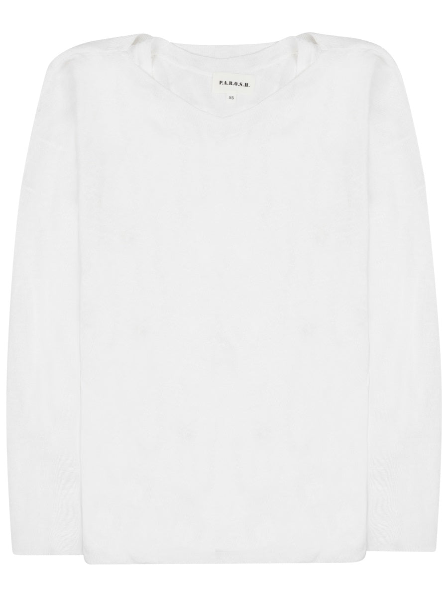 Linen-Blend Jumper Babylon White Jumpers