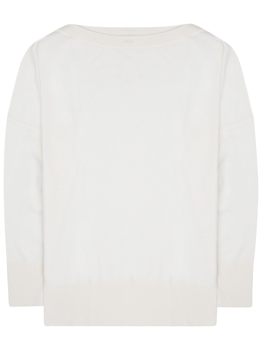 Jumper Linfa White Wool Silk Cashmere Jumpers