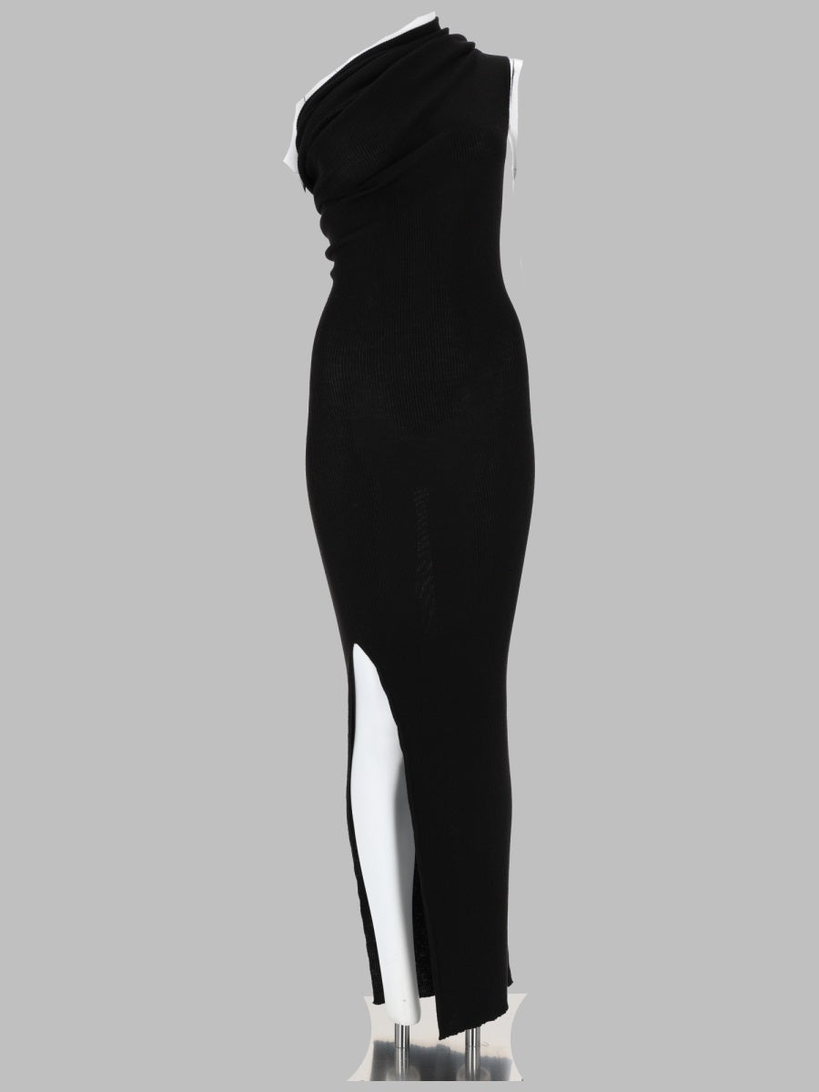 Knit Dress Athena Black New Wool