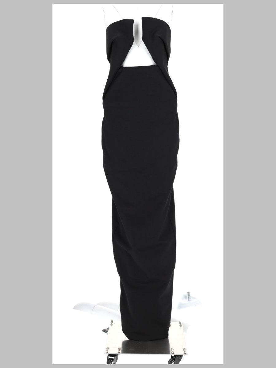 Prong Dress Black Wool Blend New
