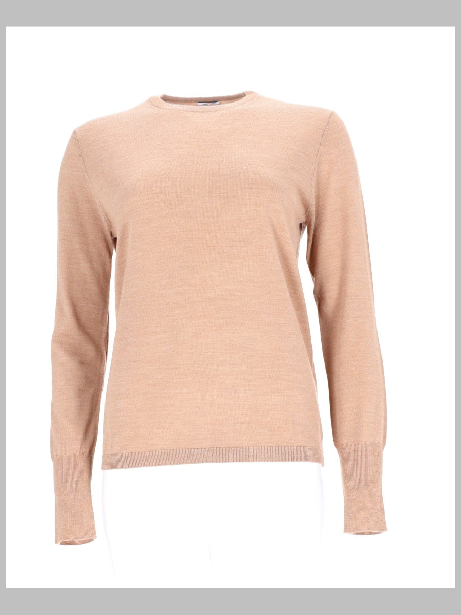 Virgin Wool Jumper Beige Jumpers